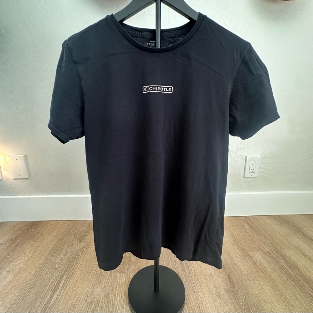 Chipotle Black Employee Unisex T-Shirt. Size Small